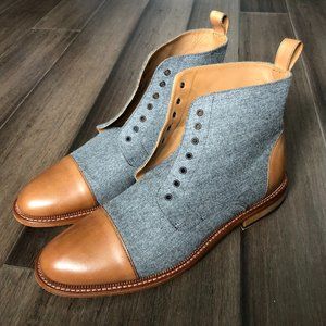 TAFT Jack Cap Toe Boot Grey/Brown Size 44